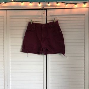 High Waist Vintage Red Shorts